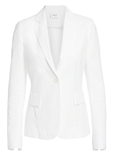 Akris Punto Women's Seersucker Blazer In White