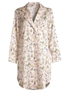 Morgan Lane Women's Jillian Novelty-print Silk Sleepshirt In Parfait