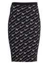 Versace Women's Gianni Signature Knit Pencil Skirt In Black White