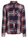 Rails Women's Hunter Plaid Blouse In Fuschia Pink Navy