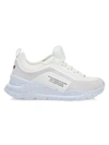 Msgm Men's Speckled Sole Trainer Sneakers In White
