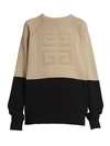 Givenchy Women's Bi-color Intarsia Cashmere Knit Sweater In Black Tan