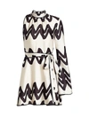 Alexis Elina One-sleeve Printed Dress In Cream Abstract