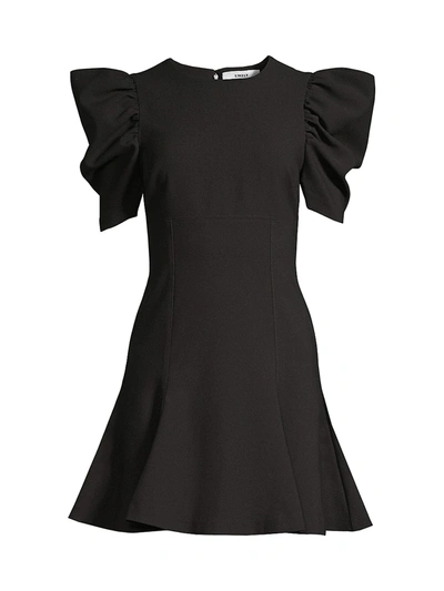 Likely Alia Puff-sleeve Mini Dress In Black