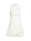 Alexis Women's Kirsi Lace Cutout Mini Dress In White
