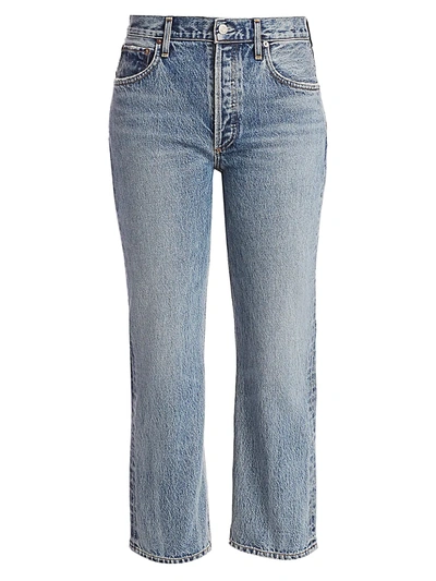 Agolde Women's Ripley Mid-rise Straight-leg Jeans In Fore Fit