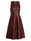 Remain Birger Christensen Women's Portia Leather Dress In Port Royale