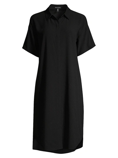 Eileen Fisher Women's Silk Shirtdress In Black