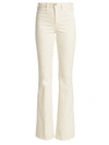 L Agence Joplin High-rise Flare Jeans In Vintage White