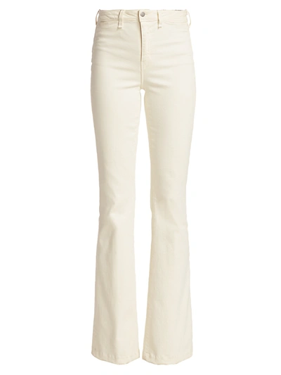 L Agence Joplin High-rise Flare Jeans In Vintage White
