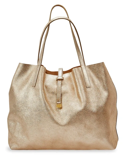 Gigi New York Women's Luna Reversible Metallic Leather & Suede Tote In Gold