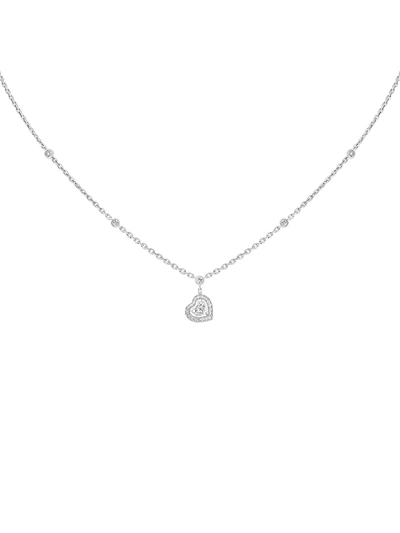 Messika Women's Joy Coeur 18k White Gold & Diamond Pendant Necklace