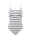 Melissa Odabash Calabasas Striped One-piece Swimsuit In Marine