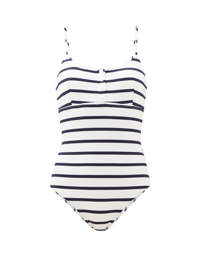 Melissa Odabash Calabasas Striped One-piece Swimsuit In Marine