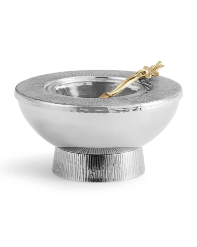 Michael Aram Ivy & Oak 2-piece Caviar Dish & Spoon Set In White