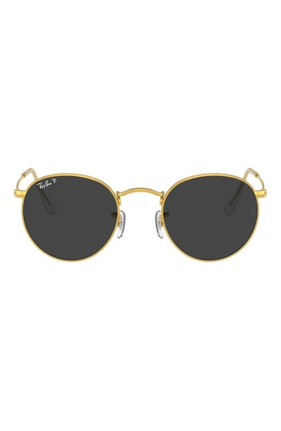 Ray Ban 53mm Evolve Photochromic Round Sunglasses In Shiny Gold