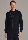 Polo Ralph Lauren Silk-cotton Full-zip Sweater In Classic Chairman Navy
