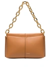 Wandler Chain-link Strap Leather Tote Bag In Brown