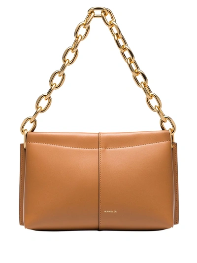 Wandler Chain-link Strap Leather Tote Bag In Tan | ModeSens