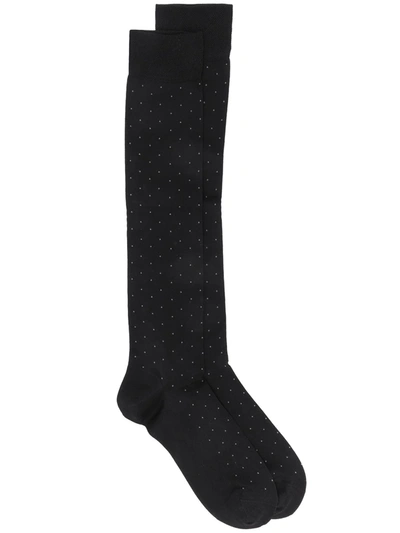 Marcoliani Polka Dot Socks In Black