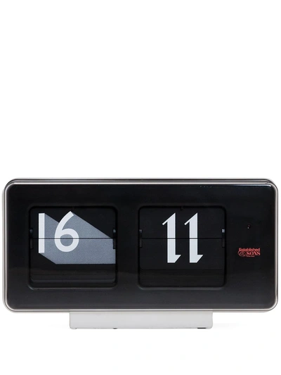 Established & Sons Small Font Table Clock In Black