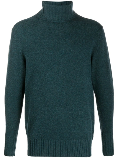 N•peal Roll-neck Cashmere Jumper In Blue