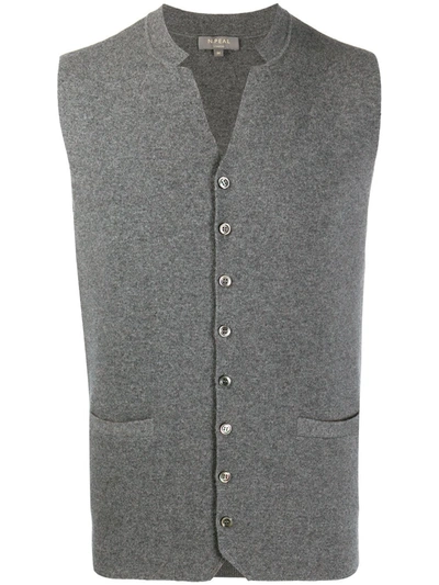 N•peal Milano Collared Cashmere Waistcoat In Green