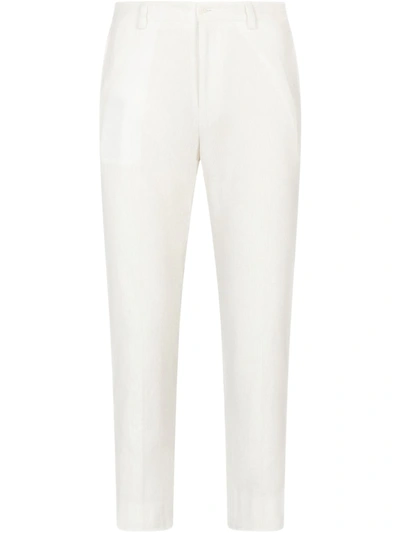 Dolce & Gabbana Velvet Corduroy Trousers In White
