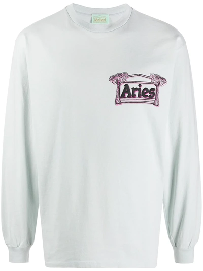 Aries Faires Long Sleeved T-shirt In Blue
