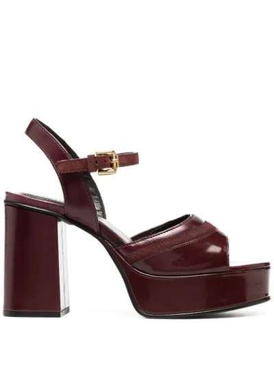 See By Chloé Patent Leather Slingback Sandals In Red