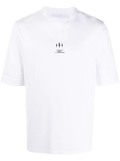 Neil Barrett Logo Print T-shirt In White