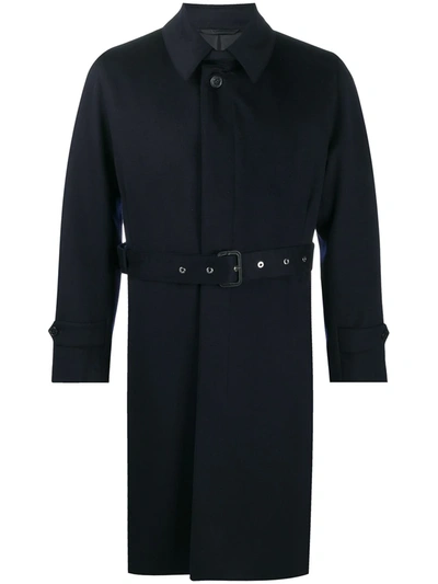 Mackintosh Belted Rain Coat In Blue