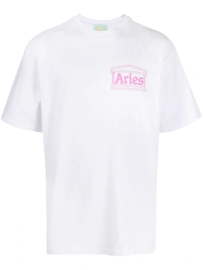 Aries Logo-print T-shirt In White