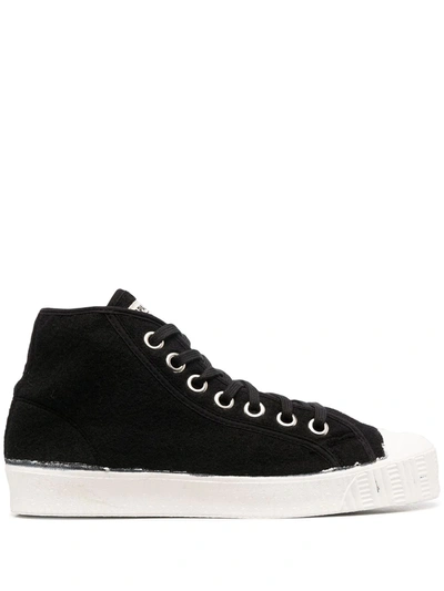 Spalwart Distressed-finish High Top Trainers In Black