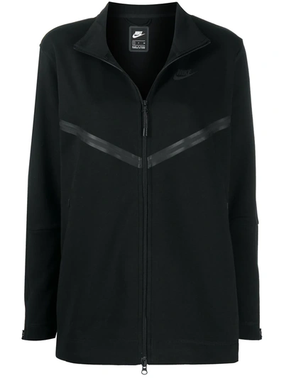 Nike Zip-up Oversized Jacket In Black