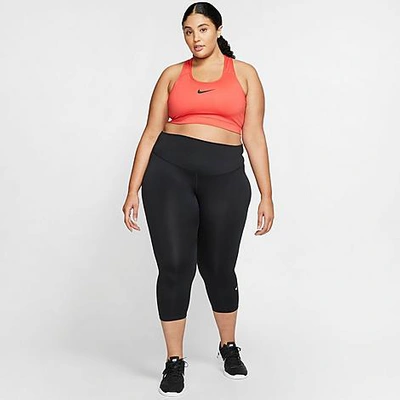 Nike Women's One Crop Training Tights (plus Size) In Black