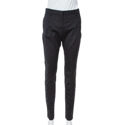 Pre-owned Valentino Black Wool Tailored Pants S