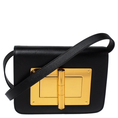 Pre-owned Tom Ford Black Leather Small Natalia Crossbody Bag