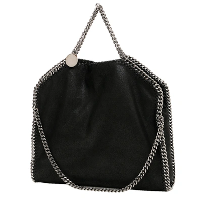 Pre-owned Stella Mccartney Black Leather Chain Falabella Tote Bag
