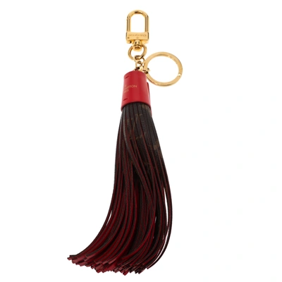 Pre-owned Louis Vuitton Red Monogram Canvas Tassel Bag Charm