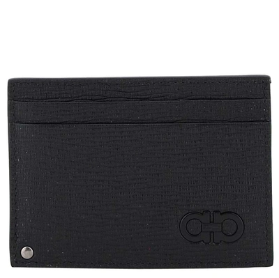 Pre-owned Ferragamo Black Leather Card Holder