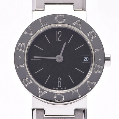 Pre-owned Bvlgari Bb23ss Women's Wristwatch 23 Mm In Black