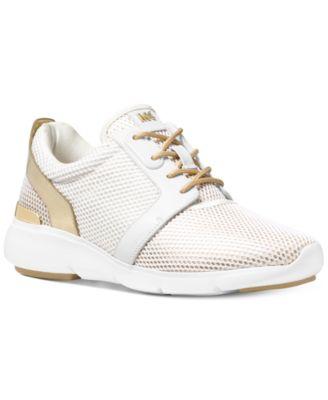 Kors Amanda Sneakers In Optic White/ Pale Gold | ModeSens