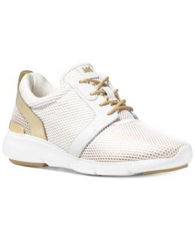 Michael Kors Michael Amanda Trainer Sneakers In Optic White/ Pale Gold |  ModeSens