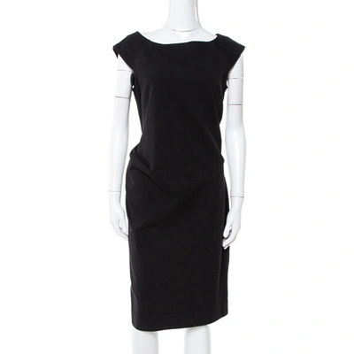 Pre-owned Diane Von Furstenberg Black Gabi Knit Suiting Dress M