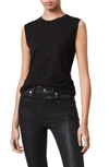 Allsaints Imogen Shimmer Tank In Black