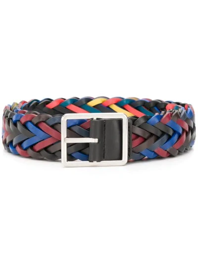 Paul Smith Woven Belt In Blue