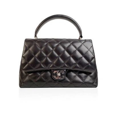 Pre-owned Chanel Black Quilted Leather Kelly Flap Top Handle Bag Handbag