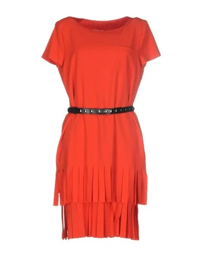 Moschino Cheap And Chic Short Dresses In Coral