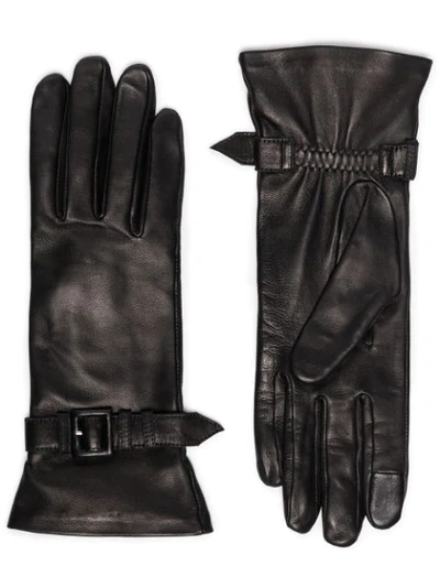 Agnelle Black Myla Leather Gloves